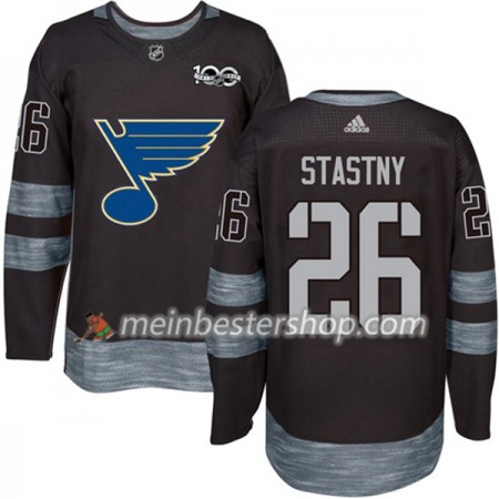 St. Louis Blues Paul Stastny 26 1917-2017 100th Anniversary Adidas Schwarz Trikot Authentic - Herren
